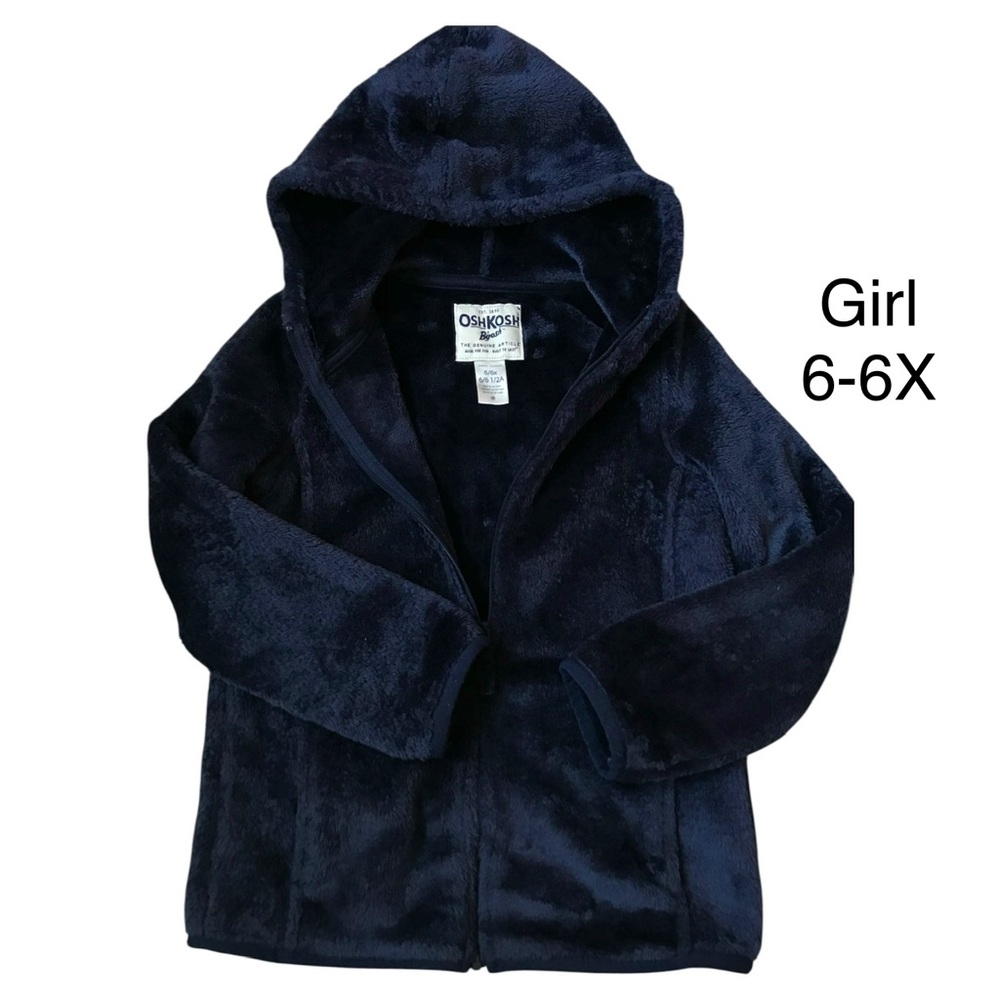 Oshkosh Blue Soft Plush Jacket Size 6-6X